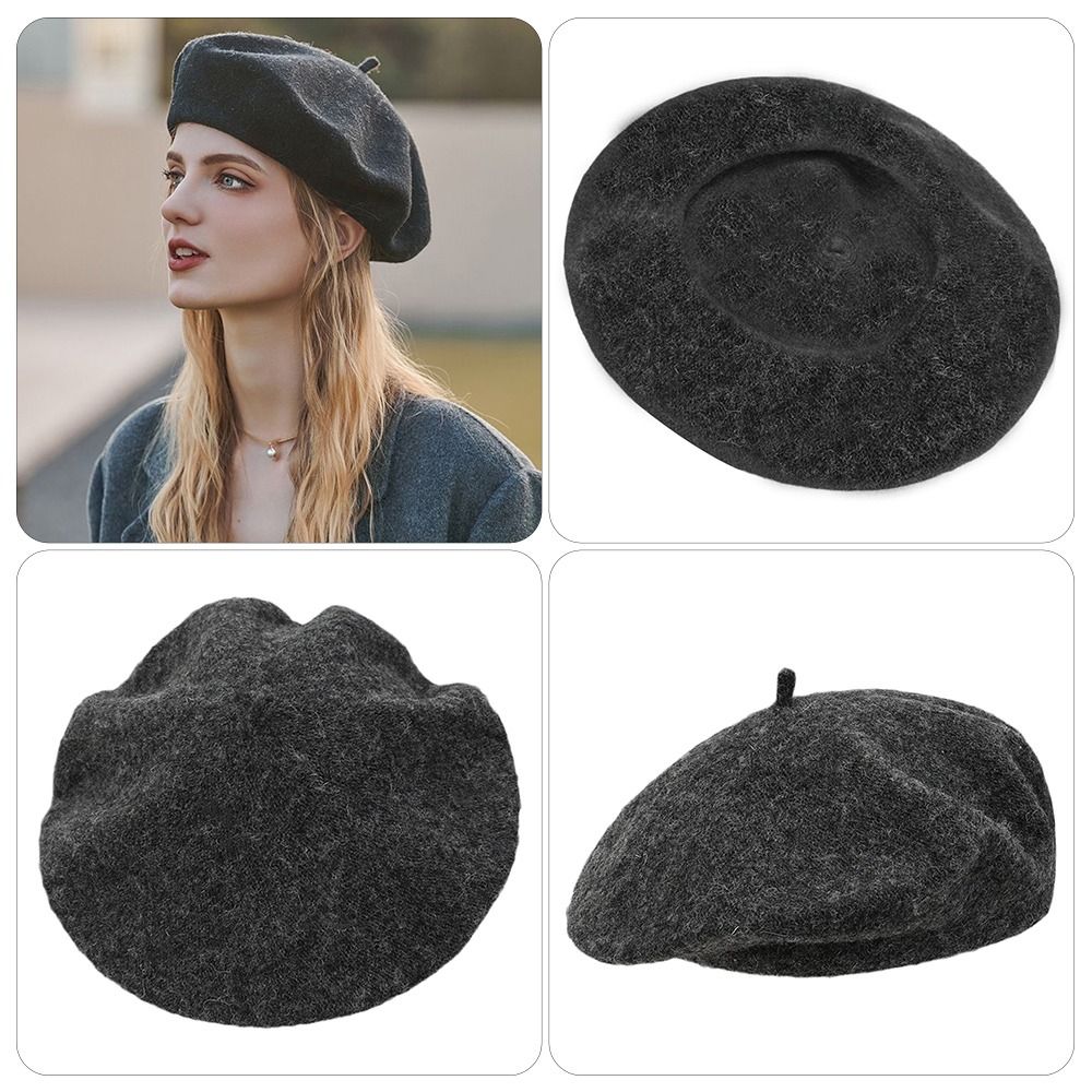 Berets Hat Autumn Winter Warm  - Beret French Wool 评论和价格