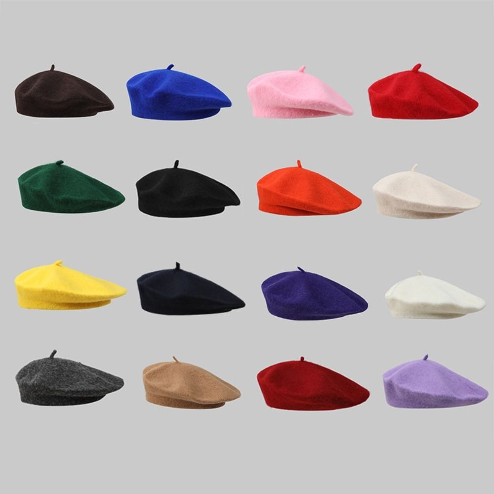 Berets Hat Autumn Winter Warm  - Beret French Wool 评论和价格