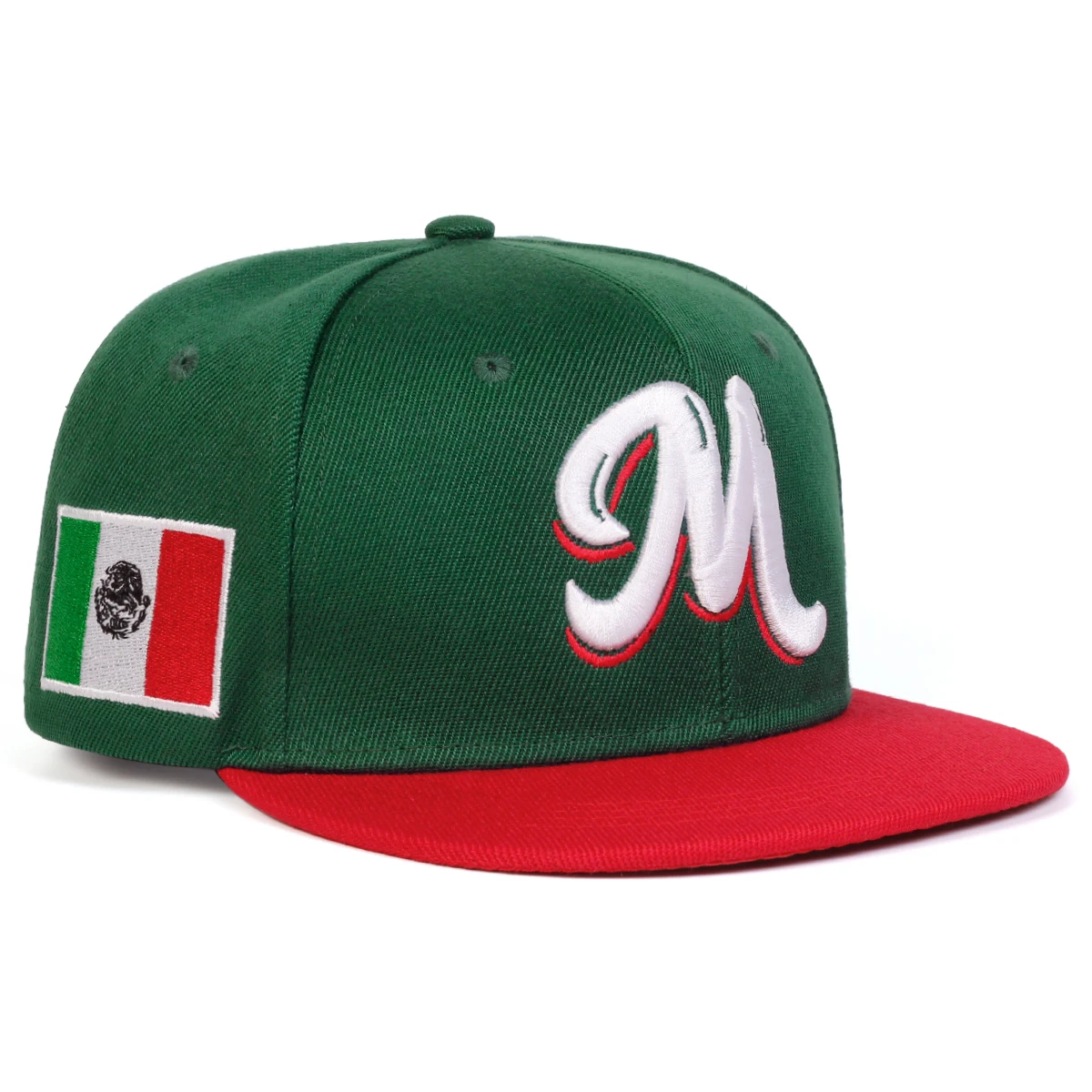 M Letter Embroidered Snapback  - Snapback Hat Flat 评论和价格
