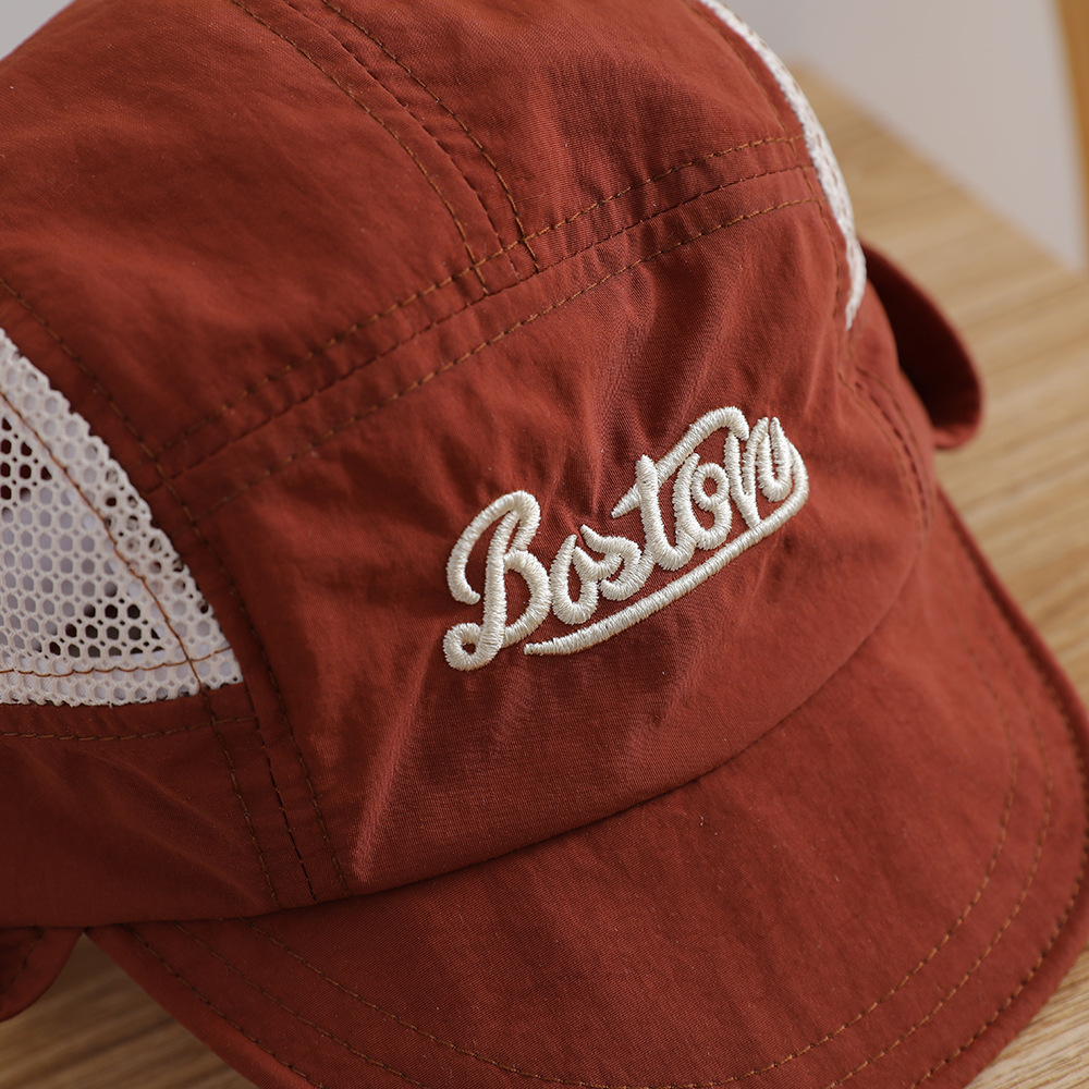 Letter Embroidered Baby Sun Ha - Bucket Hat Cotton 评论和价格