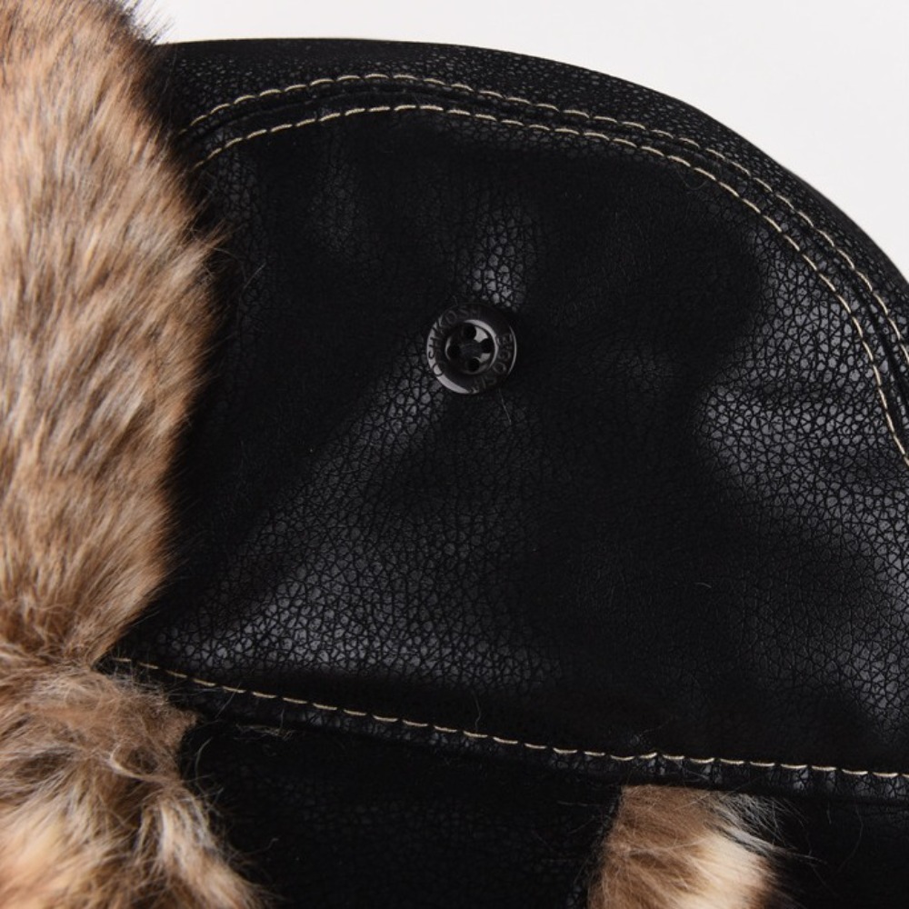 New Leather Winter Trapper Hat - Trapper Hat Ear Flap 评论和价格