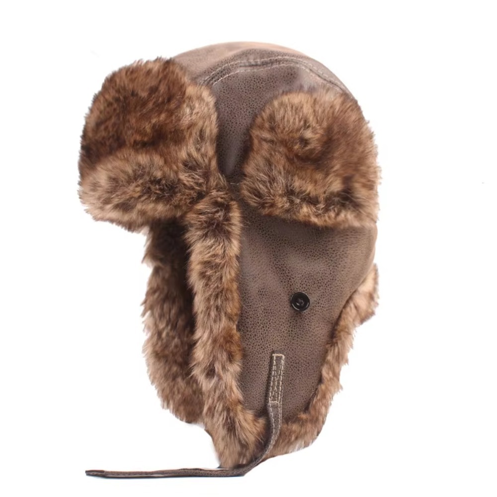 New Leather Winter Trapper Hat - Trapper Hat Ear Flap 评论和价格
