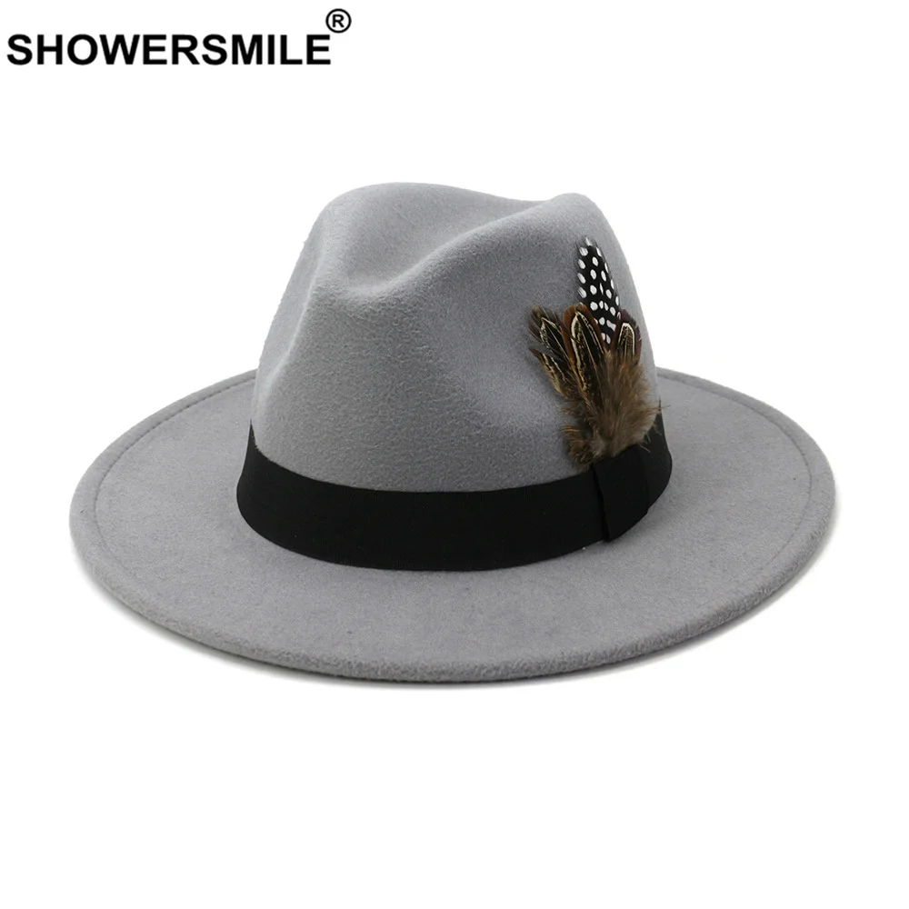 SHOWERSMILE Royal Blue Women M - Fedora Hat Wool 评论和价格