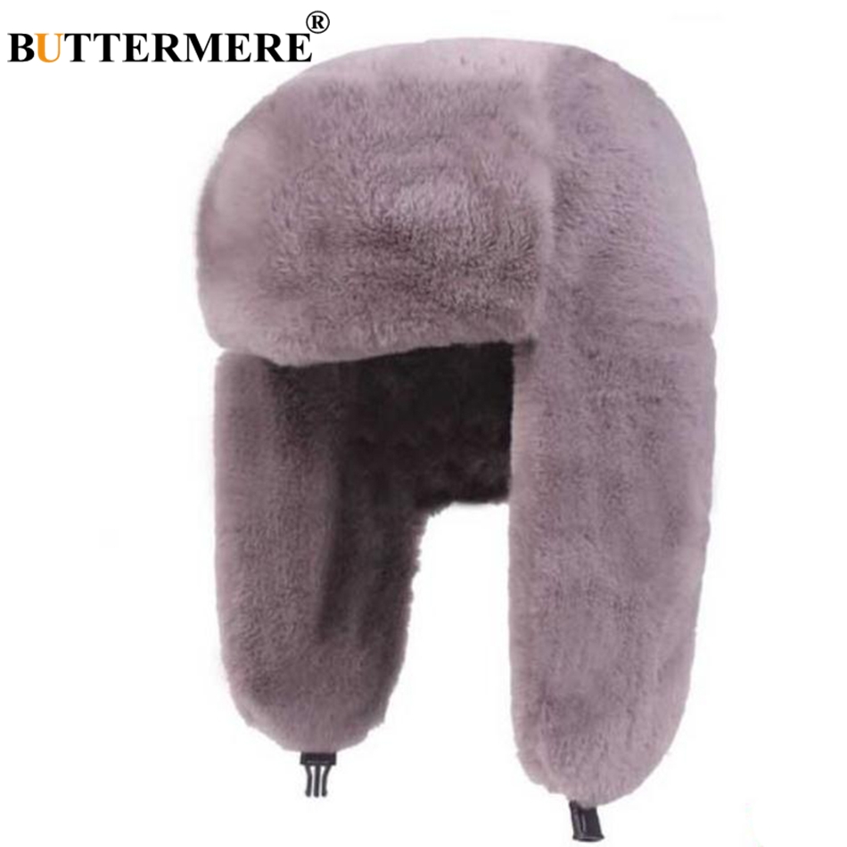 BUTTERMERE Fur Caps Women Bomb - Winter Trapper Hat 评论和价格