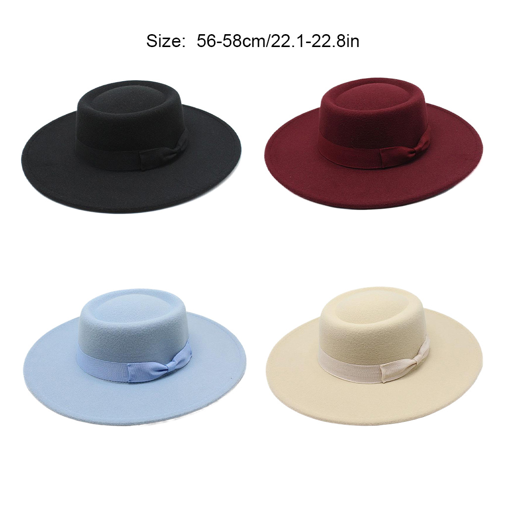 French Ladies Fedoras Top Bow  - Fedora Hat Wool 评论和价格