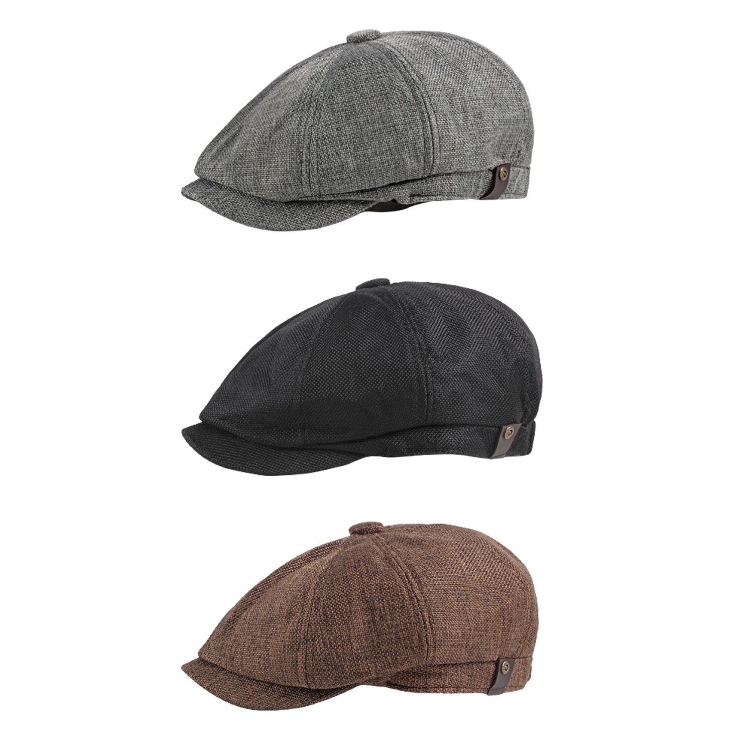 Men Classic 8 Panel Newsboy Ga - Newsboy Cap Ivy 评论和价格