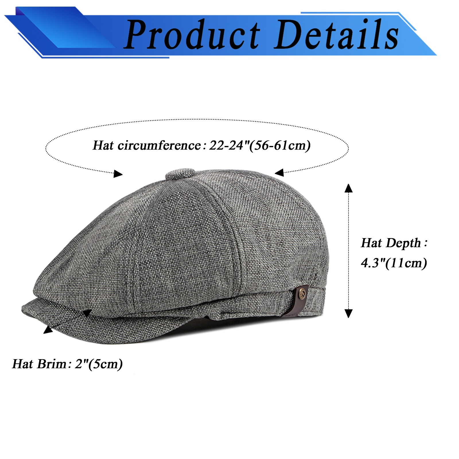 Men Classic 8 Panel Newsboy Ga - Newsboy Cap Ivy 评论和价格