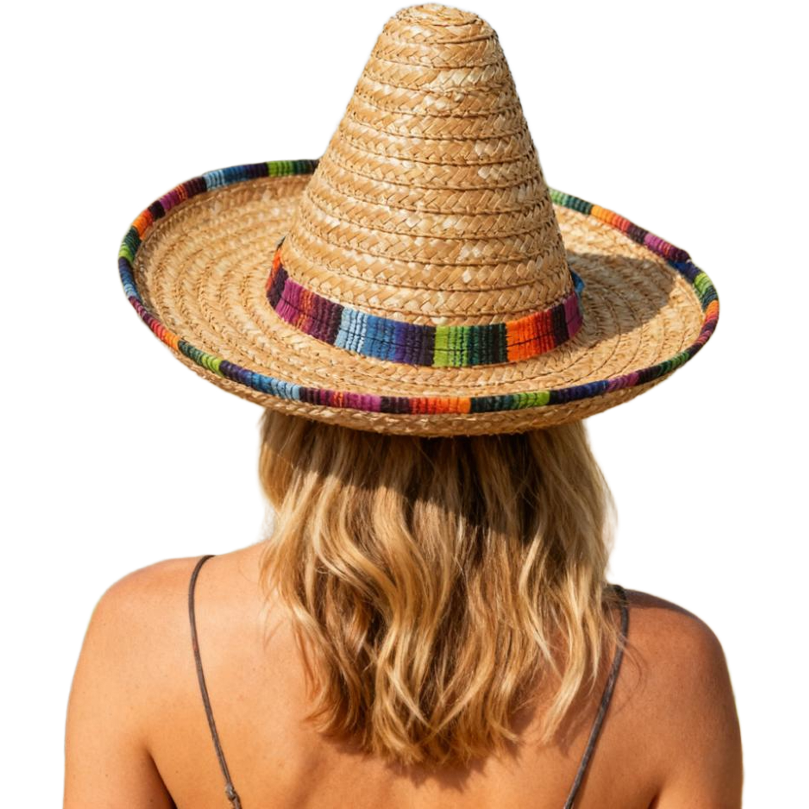 Mexican Straw Hat Carnival Wid - Sun Hat Wide Brim 评论和价格