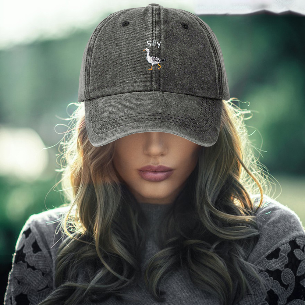 Embroidered Silly Goose Baseba - Dad Hat Cotton 评论和价格