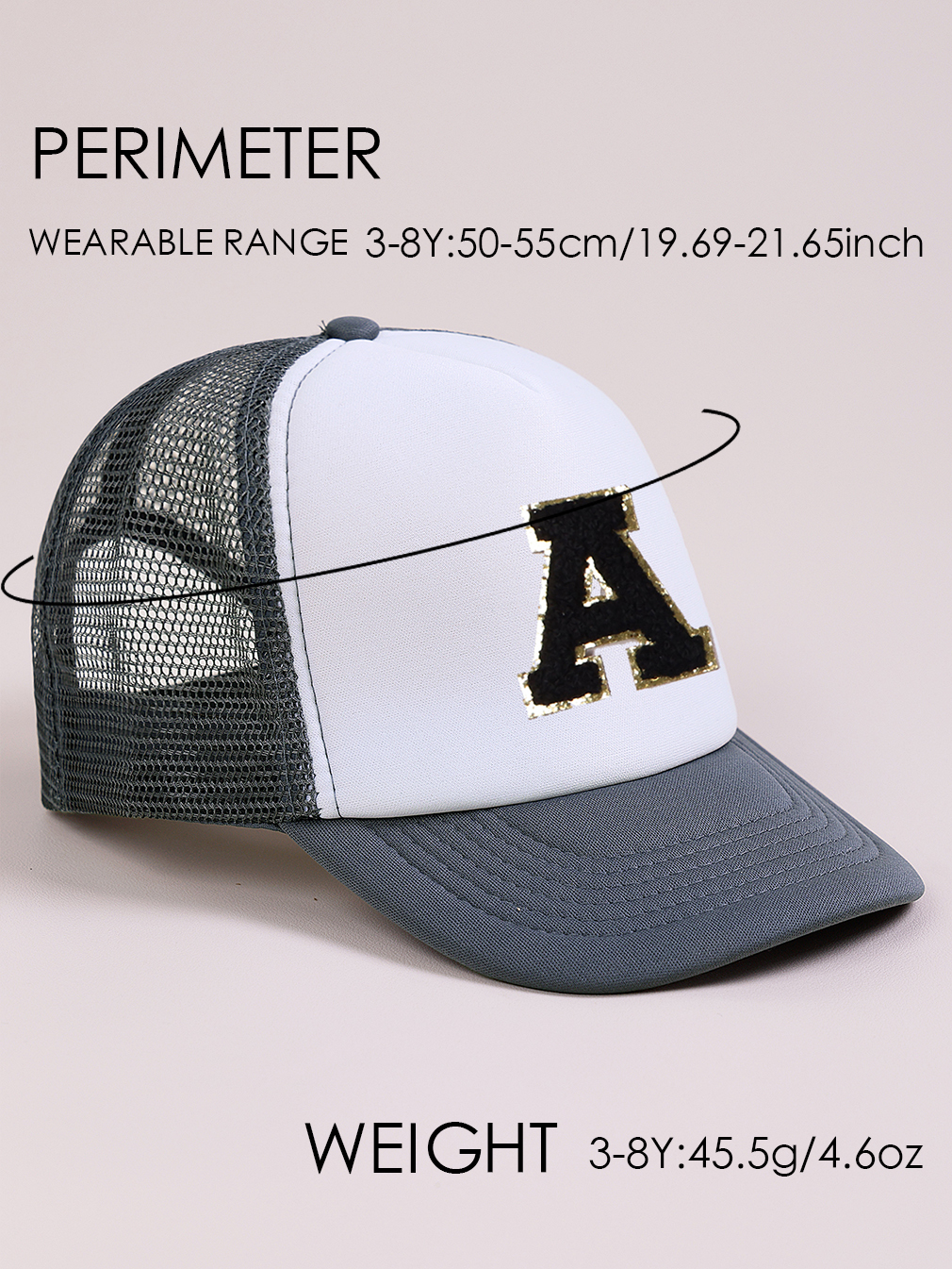 1pc Gray Hat With 26-Letter Pa - Visor Sun Hat 评论和价格