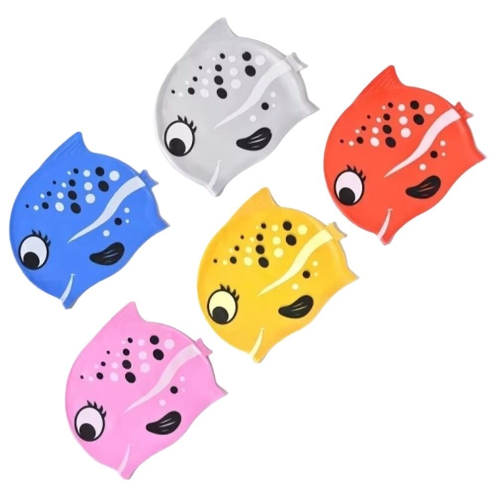 Cute Elastic Children's Swimmi - Swim Hat Silicone 评论和价格