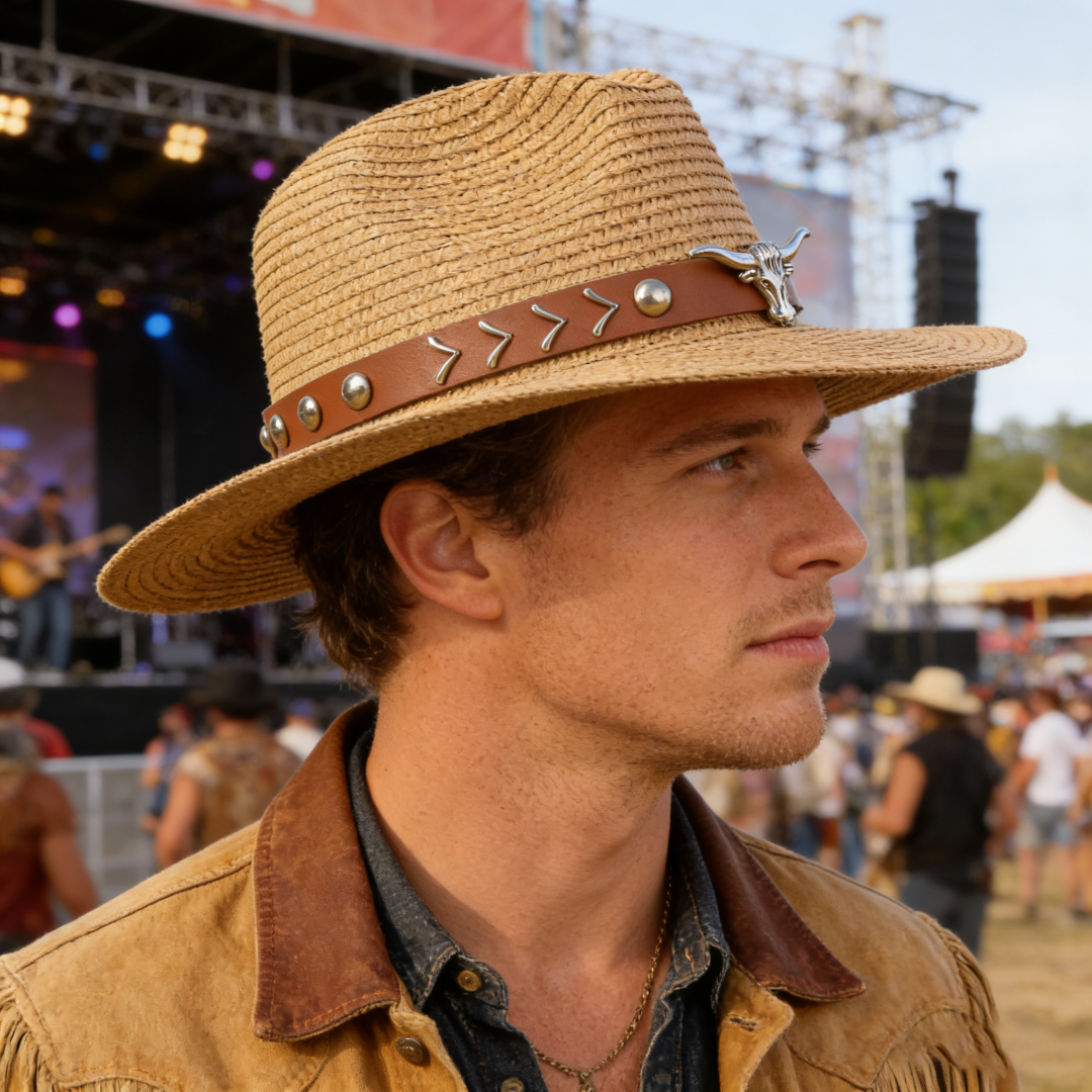 Vintage Straw Western Cowboy H - Cowboy Hat Straw 评论和价格