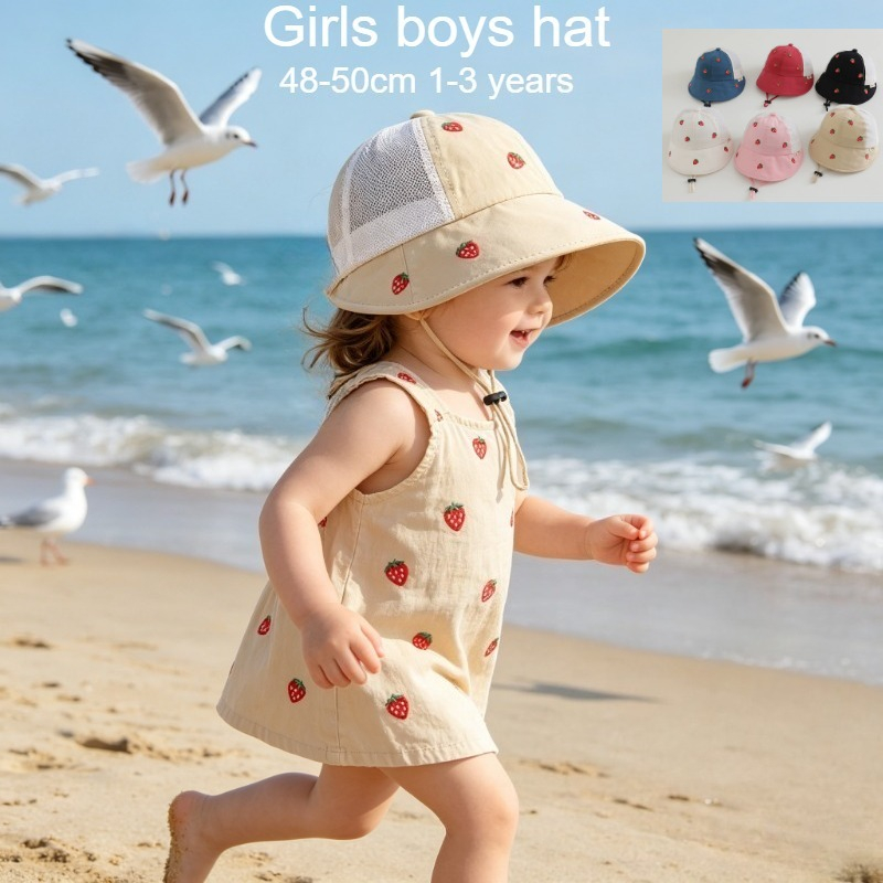 Baby Kids Summer Sun Hat 48-50 - Bucket Hat Cotton 评论和价格