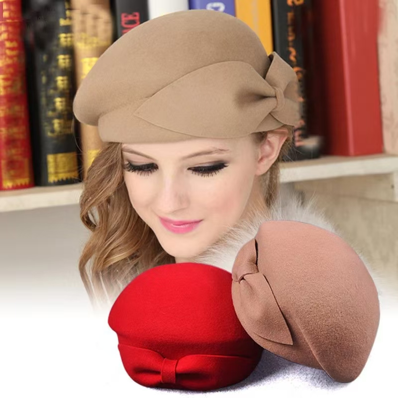 wool Vintage Warm Wool Winter  - Beret French Wool 评论和价格