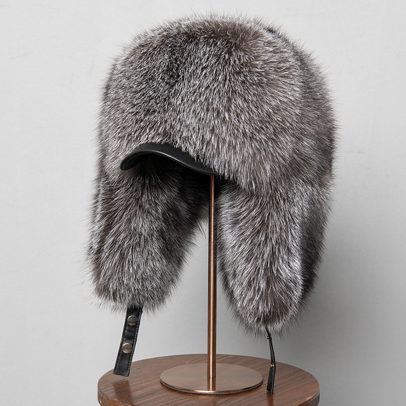 100% Real Fox Fur Hats Women's - Winter Trapper Hat 评论和价格