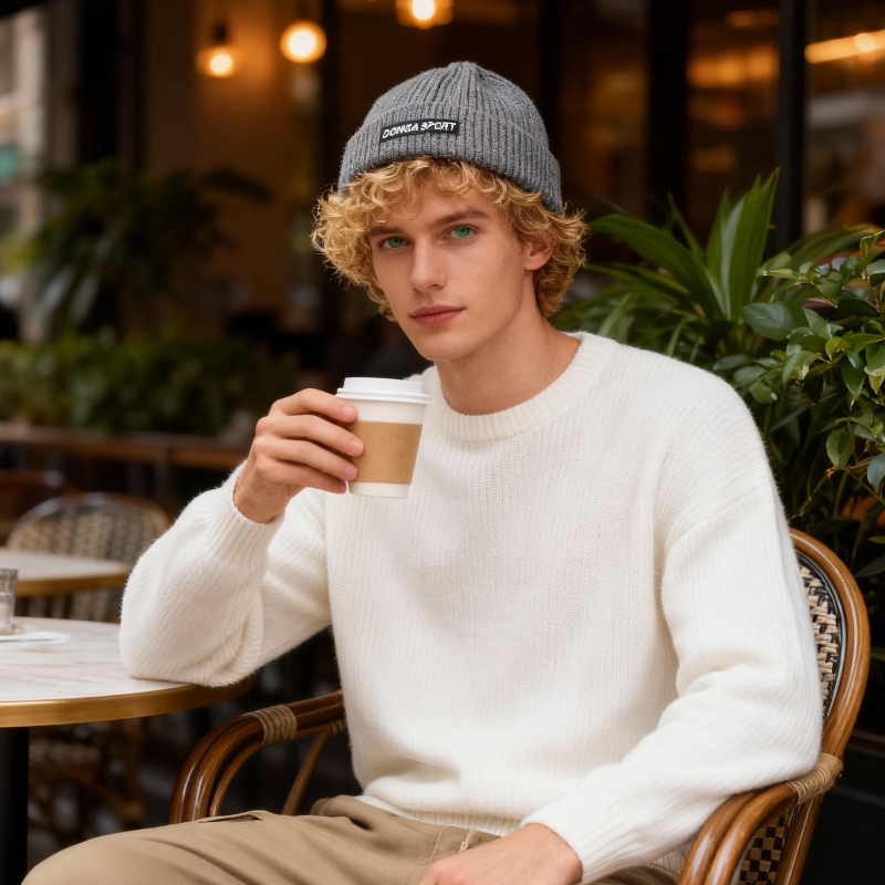 1pc Winter Warm Beanie for Men - Beanie Cuffed Knit 评论和价格